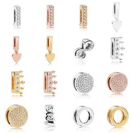 NEW 2021 100% 925 Silver Timeless Clip Reflexions Charm Fit DIY Original Fshion Jewellery Gift 111