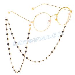 Bohemian Crystal Beaded Glasses Chain Lanyard Face Mask Chain Holder Eyeglass Rope Sunglasses Cord Neck Strap Gift for Women