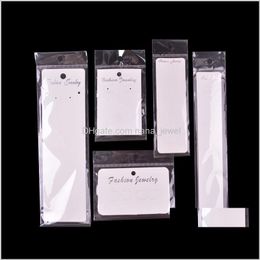 Pouches Display Drop Delivery 2021 100Pcs Diy Paper Bracelet Necklace Cardboard Jewellery Packaging Card Bags Dzroi