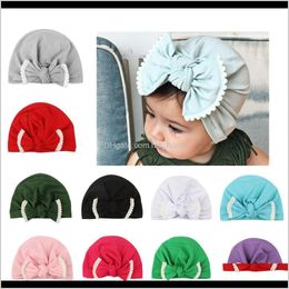 Caps Hats Accessories Baby Kids Maternity Drop Delivery 2021 Baby Products Bow Lace Knotting Childrens Hat E9Bdg