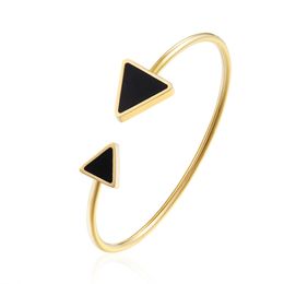 design triangle Cuff Bangles Stainless Steel Jewelry Love whole jewelry bangle & Bracelet for women