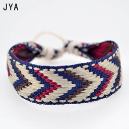 Charm Bracelets JYA Fashion Lucky Wide Braided Tibetan Knitted Rope & Bangles For Women Lace-up Handmade Trendy High Quality Bracelet