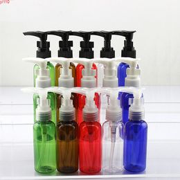 50ML Mini Plastic Bottles With Bayonet Pump Small Size Travel Bottle PET Cosmetic Containers For Facial Cleanser Packaginggoods