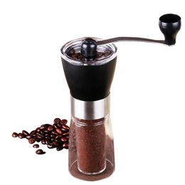 Manual Coffee Grinder ware Ceramic Core Hand Mill Beans Pepper Spice Grain Steel Maker 210423