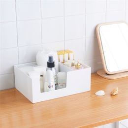 Cosmetic Storage Box Desktop Drawer Jewellery Makeup Lipstick Organiser Bathroom Double-layer Plastic 210423