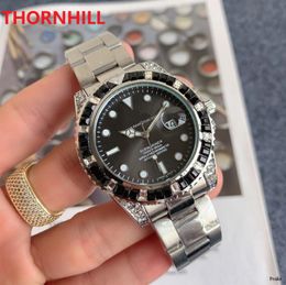 Montre De Luxe Stainless Steel Watches quartz movement all diamond iced out watch high quality Waterproof Sapphire WristWatches Rhinestone Studded Bracelet Clock