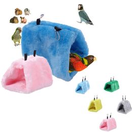 Other Bird Supplies Soft Plush Snuggle Hanging Cave Parrot Swing Toy Cage Hammock Pet Bunk Bed