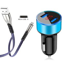 Cell Phone Chargers Dual USB Car Charger Fast Charging Phone Charger Adapter For Samsung Galaxy S3 S4 S5 S6 S7 NOTE 3 4