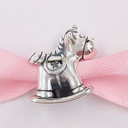 925 Sterling Silver Beads Rocking Horse Charm Charms Fits European Pandora Style Jewellery Bracelets & Necklace 798437C00 AnnaJewel