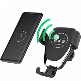 10W Car Mount Wireless Charger for iPhone 11 Pro XS Max XR X 8 Xiaomi cellphones Quick Qi Fast Charging Cars Phone Holder Support Samsung S10 S9