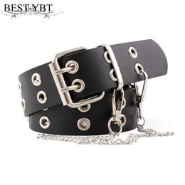 Belts Best YBT Women Belt Imitation Leather Pin Buckle Belt New Punk Wind Jeans Fashion Individual Decorative Belt Chain Women Belt Z0223