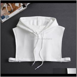 Blouses Shirts Womens Clothing Apparel Drop Delivery 2021 Hooded White Women Detachable Shirt Necktie False Collar Female Fake Kragen Sahte Y