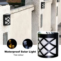 types of fences Canada - Smart European And American Style Solar Wall Lamp Fence Classical 6LED Light Control Type Lamps