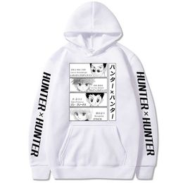 Hot Anime HUNTER X HUNTER Print Hoodies Sweatshirts Harajuku Leorio PaladiKnight Kurapika Killua Zoldyck Friend Top Simple Class H0910