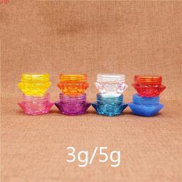 3g Empty Skincare Sampling Jar mini 5g Plastic Cosmetic Bottle Lip Balm Eyeshadow Container Travel Packaging Free Shippinggood qty