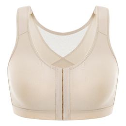 Bras MELENECA Women's Front Closure Posture Bra Wirefree Post Plus Size Back Support