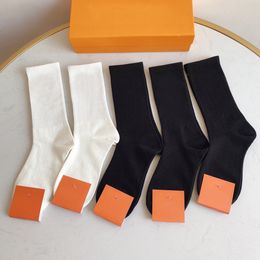 5 pairs Men's Socks Fashion Designer Men Women Cotton letter Socks sport socks stocking basketball socks With box