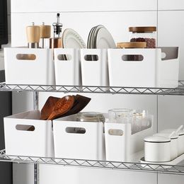 Storage Box Bathroom Makeup Organiser Cosmetic Storage Box Cabinet Storage Basket Kitchen Accessories Plastic Box Finishing 210330