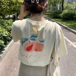 Nomikuma Graphic Tee Women O Neck Short Sleeve Tops Printed Casual Loose T Shirt Female Korean Summer Tshirts 3b239 210514