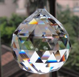 glass sphere pendant UK - 2021 New Wonderful Hanging Clear Crystal Ball Sphere Prism Pendant Spacer Beads For Home Wedding Glass Lamp Chandelier Decoration fast