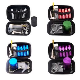 Mini Smoking Accessories pipe set with metal spoon storage jar snuff sets 4 Colours in available T2I52713