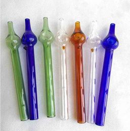 Labs Glass Hand Straw Dab Pipe Rig Stick 15.5cm Oil Burner Smoking Accessories Dotted Pipes For Hookahs Water Bongs Mouthpiece