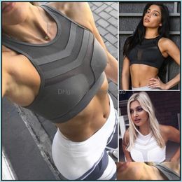 Supplies Sports & Outdoors Yoga Outfit Women Sport Bra Workout Tank Tops Stretch Seamless Racerback Fitness Padded Drop Delivery 2021 Bjnqn