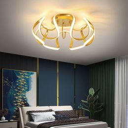 LED Ceiling Lights Chandelier White/Black/Gold For Living Room Bedroom Studyroom Creative Design Indoor Lighting Fixtures AC90-260V