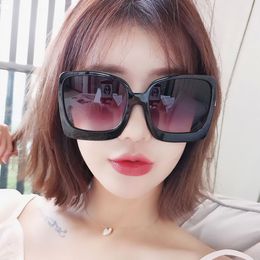 Oversized Shades Women Sunglasses Black Fashion Square Big Frame Vintage Retro Glasses Female Unisex Oculos 6 colors factory price MOQ=10PCS