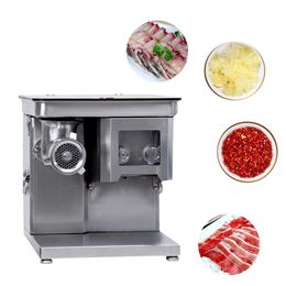 110V 220V commercial meat grinder stainless steel automatic shred slicer dicing machine electric multi-function meat cutting machine