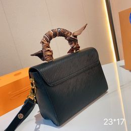 Designer Women handbags Crossbody Bag Water ripple fabric woven corners modified twist lock handbag