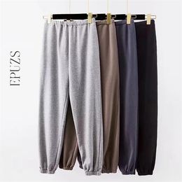 Fashion black Cargo Pants women Trousers High elastic wasit loose Joggers gray Sweatpants Capris Winter clothes 210521