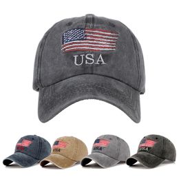 American Flag Baseball Cap USA Embroidered Cotton Hat Designer Peaked Cap Adjustable Outdoor Sun Hats