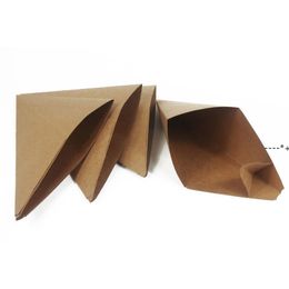 NEWKraft Paper French Fries Box Cone Oil Proof Chips Bag Disposable Chips Cup Party Take-out Food Package RRE11051