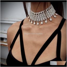 Tennis, Graduated Necklaces & Pendants Jewellery Delivery 2021 Wholesale European And American Fashion Big Brand Exaggeration Diamond Water Dro