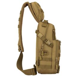 New Tactical Shoulder Bag Army Military Sling Molle Bag Men's Multicam Fishing Camping Travel Hiking Crossbody Camo Backpack Y0721