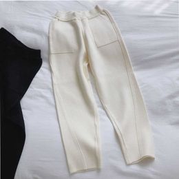 Soft Comfortable Knitted Pants Autumn and Winter Loose Casual Carrot Thickened Wide-leg 210531