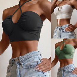 Women strap SleevelCami Vest Tank Shirt Crop Tops Camisole Ladies Casual Solid Tanks Clothing X0507