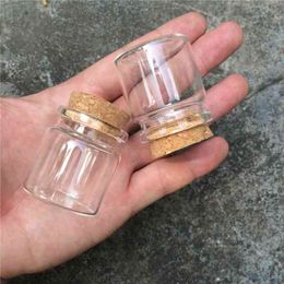 20ml Glass Jars Bottles With Cork 37*40*27mm 12pcs/lot For Wedding Holiday Decoration Christmas Gifts 210331