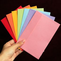 Gift Wrap 10Pcs/Pack Kraft Black Paper Envelope Message Card Letter Stationary Storage Candy Blank 16cmx10.8cm