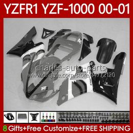 OEM Body Kit For YAMAHA YZF-1000 YZF-R1 YZF 1000 CC R 1 2000 2001 2002 2003 Bodywork Black Grey 83No.136 YZF R1 1000CC 00-03 YZF1000 YZFR1 00 01 02 03 Motorcycle Fairing