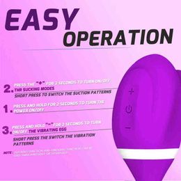 Nxy Sex Vibrators Clitoris Suck Vibrator with Vibrating Egg 2 in 1g-spot Stimulator Tables Clit Sucker Games for Women Adults 18 1208