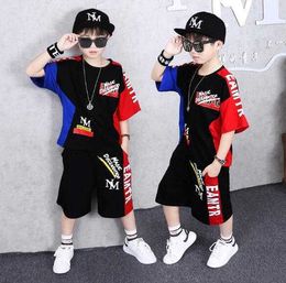 Kids Clothes Summer 2020 New Boys Sets Children Outfits Short Sleeve Casual Sport Suit for Big Boy Clothing Set 6 8 10 12 Years X0802