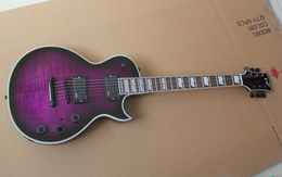 -Tige de guitare électrique Emature Clear Purple Corps Rose Touche