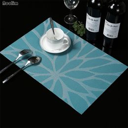 Mats & Pads 4Pcs/set Simple Table Mat Pad Placemat Coasters Dining Bowl Dish Waterproof Tableware Place Kitchen Accessories