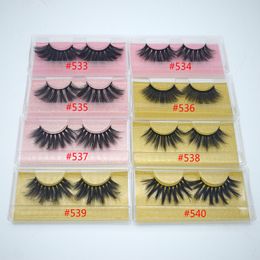 5D 20-25mm 3D Mink Eyelashes makeup Mink False lashes Soft Natural Thick Fake Eyelashes Eye Lashes Extension Beauty Tools