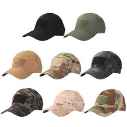 Outdoor Hats Camo Baseball Cap With Adhesive Sticker Fishing Caps Men Hunting Camouflage Jungle Hat Tactical Hiking Sunscreen