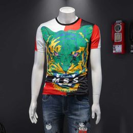 Big Size 4XL T Shirt Men 3D Animal Print Brand Men Clothes Casual Streetwear Social Funny T Shirts Tee Tops Camiseta Masculina 210527