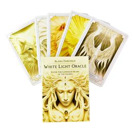 White Light Oracle Cards Full English Tarot Mystical Guidance Divination Entertainment Partys Board Game 44 Sheets/Box