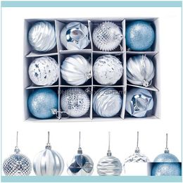 Decoration Event Festive Party Supplies & Garden12Pcs/Set Balls Christmas Tree Decorations Bright Maball Ball Hollow Home Decor Year 6 Color